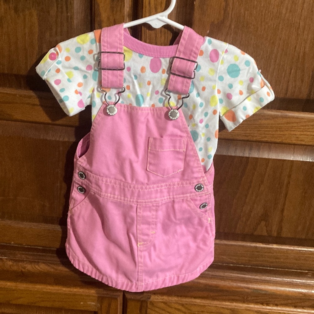 Pink overall dress🥰Size 18 months,